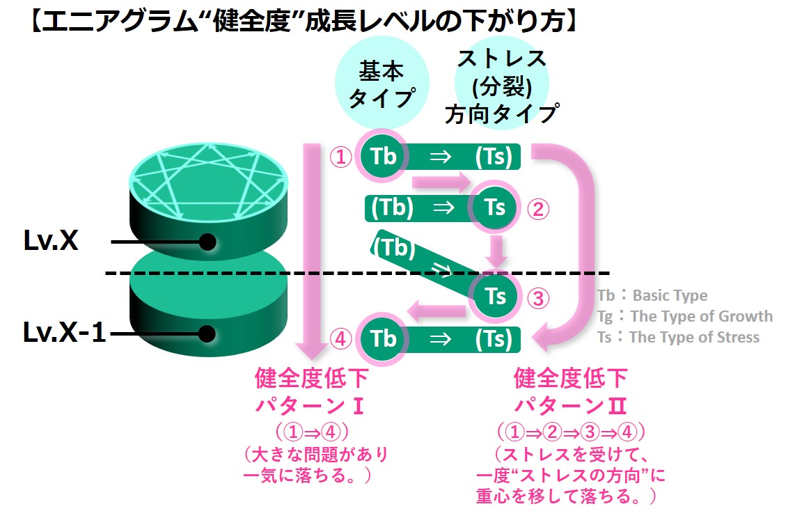 エニアグラム“健全度”成長レベルの下がり方